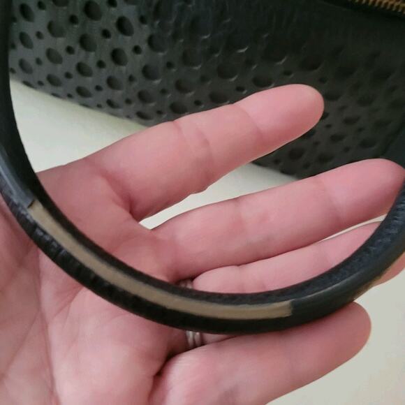 Kate Spade Black Romy Perri Lane Leather Perforated Satchel/Crossbody Bag - Picture 16 of 16